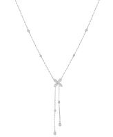 Effy Diamond Flower 18" Lariat Necklace (3/4 ct. t.w.) in 14k White Gold