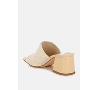 Morgana Woven Raffia Slip Ons