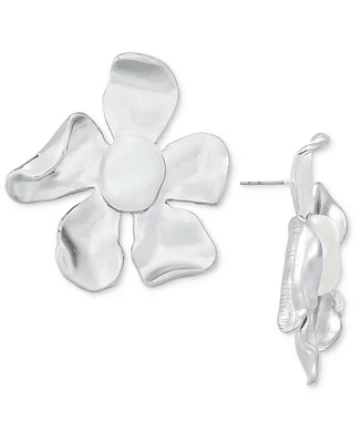 I.n.c. International Concepts Silver-Tone Flower Statement Stud Earrings, Exclusively at Macy's