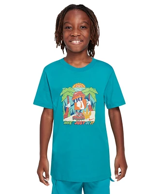Nike Big Kids Sportswear Printed Crewneck T-Shirt