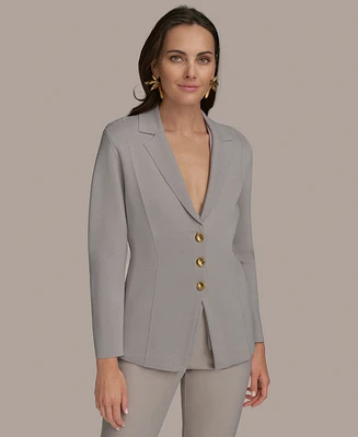 Donna Karan New York Women's Button-Front Sweater Jacket