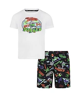 Under Armour Little and Toddler Boys 2-Piece Get Soaked Short Sleeve T-Shirt Volley Shorts Set