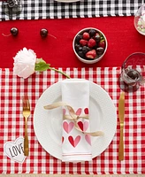 Design Imports Love Xoxo Checkers Embellished Placemat, Set of 4