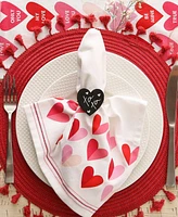 Design Imports Heart Chalkboard Napkin Ring, Set of 6