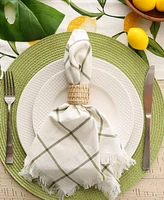 Design Imports Rattan Napkin Ring, Set of 6