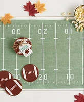 Design Imports Home Field Embellished Game Day Table Runner, 14" x 72"