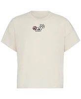 adidas Big Girls Logo Graphic Short-Sleeve Drop-Shoulder T-Shirt