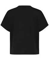 adidas Big Girls Cotton Logo Graphic Short-Sleeve Drop-Shoulder T-Shirt