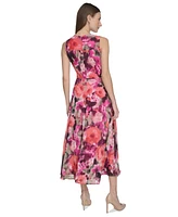 Calvin Klein Petite Floral-Print Maxi Dress