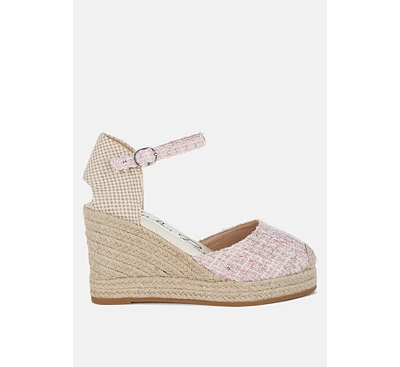 Regatta Tweed Round Toe Woven Wedges
