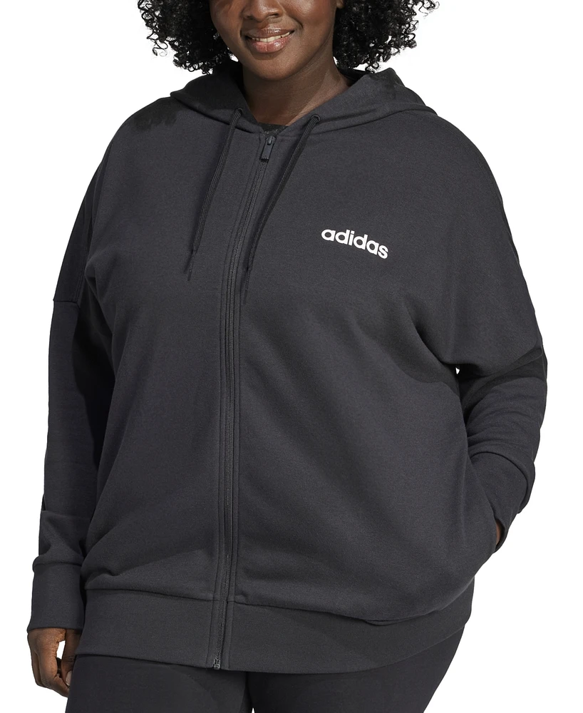 adidas Plus Logo French Terry Full-Zip Hoodie