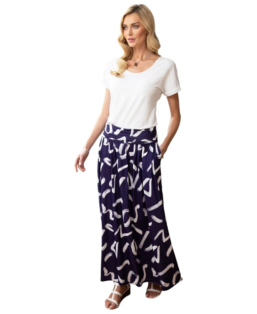 HotSquash London Women's Luxury Roll Top Maxi Skirt