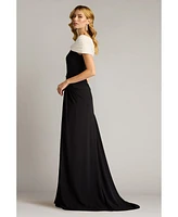 Tadashi Shoji Perkins Asymmetric Draped Gown