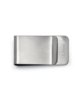 Bling Jewelry Two Tone Black Enamel Greek Key Money Clip for Men Stainless Steel Card Holder