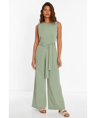 Quiz Women's Linen Culotte Jumpsuit