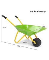 Outdoor Garden Backyard Play Toy Kids Wheelbarrow for Fun and Interactive Gardening