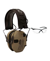 Walker s Razor Shooting Muffs (Distressed Flag) with Shooting Glasses Kit