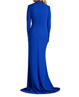 Tadashi Shoji Women's Markum Long-Sleeve Flounce Gown