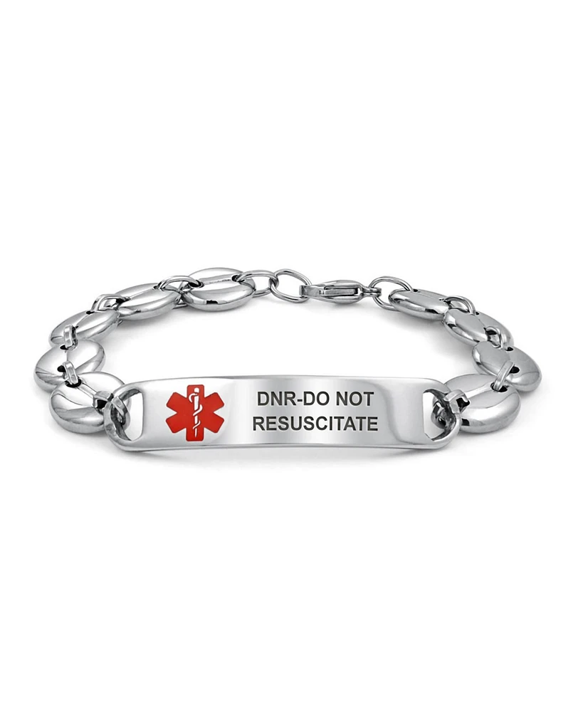 Bling Jewelry Dnr-Do Not Resuscitate Mariner Medical Alert Id Bracelet 8.5in