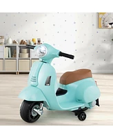 Kids Ride on Motorcycle Licensed Vespa with Led Headlight and Horn