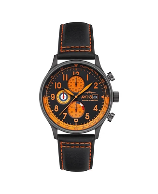 Avi-8 Men's Hawker Hurricane Classic Chronograph Leather Strap Watch