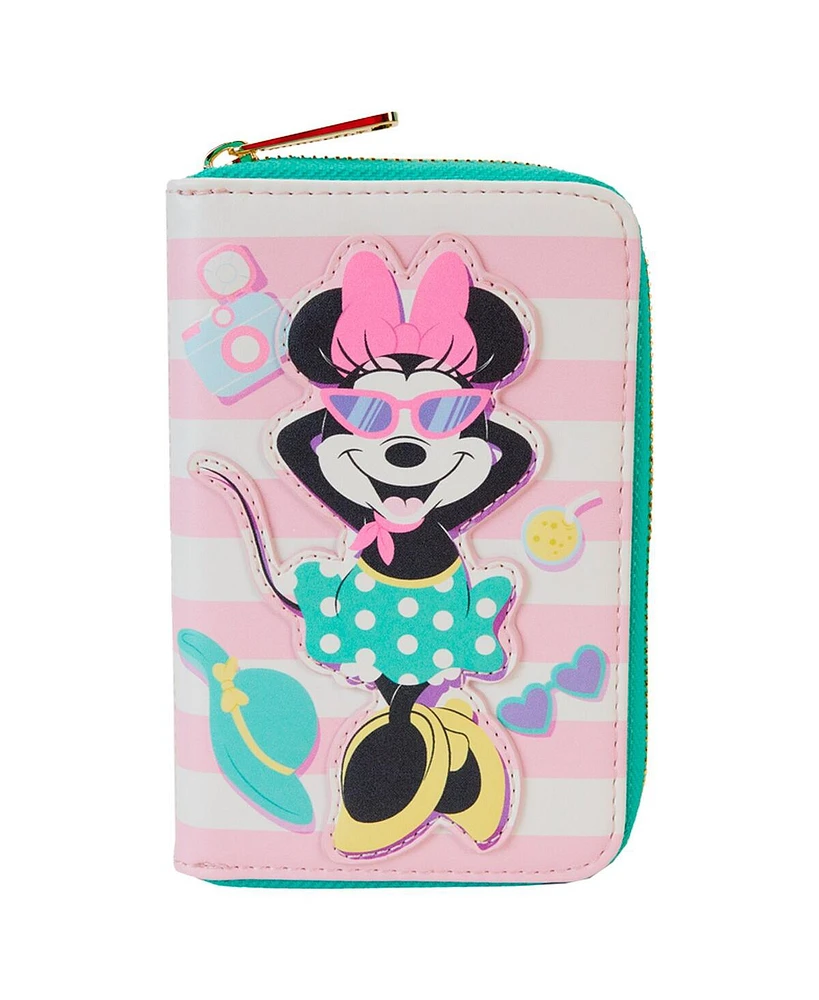 Loungefly Minnie Mouse Vacation Style Zip-Around Wallet