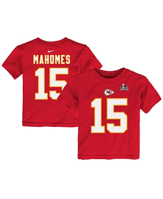 Nike Toddler Patrick Mahomes Red Kansas City Chiefs Super Bowl Lix Player Name Number T-Shirt