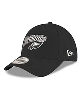 New Era Men's Black Philadelphia Eagles 2024 Nfc Champions Replica 9FORTY Adjustable Hat