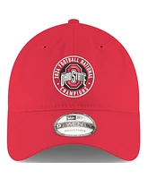 New Era Men's Scarlet Ohio State Buckeyes College Football Playoff 2024 National Champions Seal 9TWENTY Adjustable Hat