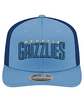 New Era Men's Light Blue Memphis Grizzlies Statement Edition Jersey Hook 9SEVENTY Stretch-Snap Hat
