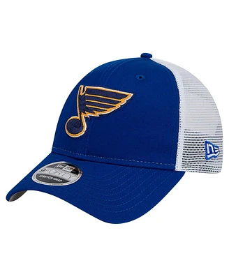 New Era Men's Blue/White St. Louis Blues Core Trucker 9SEVENTY Stretch-Snap Hat