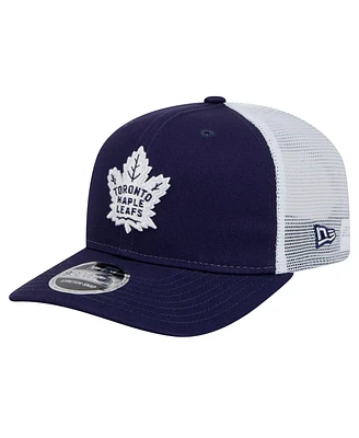 New Era Men's Navy/White Toronto Maple Leaf's Core Trucker 9SEVENTY Stretch-Snap Hat