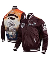 Pro Standard Men's Wine All Star x Hbcu Classic Full-Snap Satin Jacket