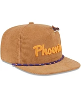 New Era Men's Tan Phoenix Suns Victory Grove Corduroy Sneaker Pin Golfer Snapback Hat