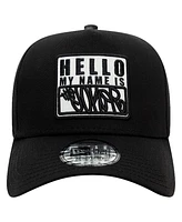 New Era Men's Black Joker Hello My Name Is 9FORTY Adjustable Hat