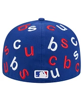 New Era Men's Royal Chicago Cubs Team Confetti 59FIFTY Fitted Hat