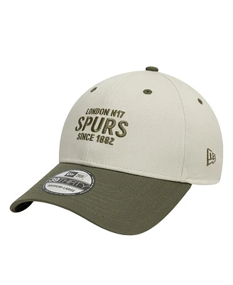 New Era Men's Tan Tottenham Hotspur Contrast Visor Fitted 39THIRTY Hat