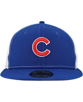 New Era Men's Royal Chicago Cubs Team Color 59FIFTY Trucker Fitted Hat