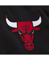 Mitchell & Ness Men's Black Chicago Bulls Hardwood Classics Blackout Collection Satin Full-Zip Jacket