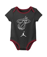 Jordan Baby Boys and Girls Miami Heat Statement Edition Bodysuit Set 3-Pack