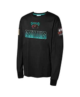 Mitchell & Ness Big Boys and Girls Black Memphis Grizzlies Hardwood Classics All Over Long Sleeve T-Shirt