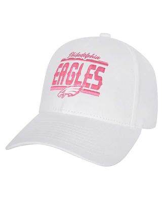 Outerstuff Big Girls Philadelphia Eagles All White Structured Adjustable Hat