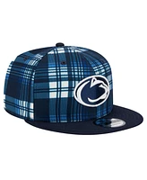 New Era Men's Navy Penn State Nittany Lions Plaid 9FIFTY Snapback Hat