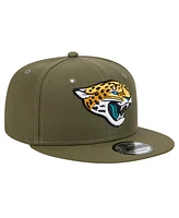 New Era Men's Olive Jacksonville Jaguars Main 9FIFTY Snapback Hat