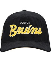 '47 Brand Men's Black Boston Bruins Crosstown Corduroy Hitch Adjustable Hat