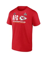 Fanatics Men's Red Kansas City Chiefs 2024 Afc Champions Big Tall Hail Mary T-Shirt