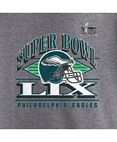 Fanatics Women's Heather Charcoal Philadelphia Eagles Super Bowl Lix Plus Our Pastime V-Neck T-Shirt