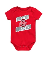 Outerstuff Baby Boys and Girls Ohio State Buckeyes Sunday Comics Bodysuit Set 3-Pack