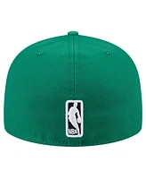 New Era Men's Kelly Green Boston Celtics Throwback Pennant 59FIFTY Fitted Hat