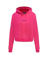 Pro Standard Women's Pink Los Angeles Chargers Triple Cropped Fleece Pullover Hoodie